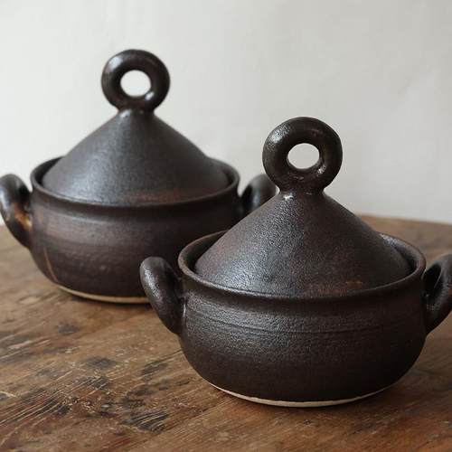 木墨生活 甜圈圈塔吉锅 手工陶瓷土砂锅明火瓦斯炉干 干烧不裂炖