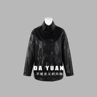 羊皮外套PY2614 女士双排扣春季 衣长62起 大愿专享