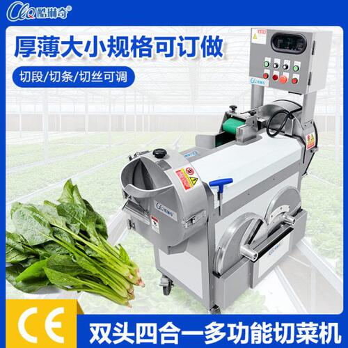厨房设备 商用多功能双头变频切菜机 大姜生姜切片切丝切丁机