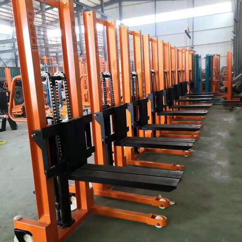 半电动堆车2吨1吨半自动叉车小型装卸轻型升降堆机堆车