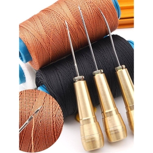 篷布修补针线皮具胶鞋钩针直锥手缝皮鞋工具针线修补手工补鞋勾针