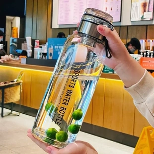 德国高硼硅玻璃水杯大容量吨吨桶水壶防摔耐高温墩墩茶水分离泡茶