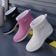 雨鞋 耐磨雨靴女士水靴防滑胶鞋 女加绒保暖工作靴时尚 防水厨房水鞋