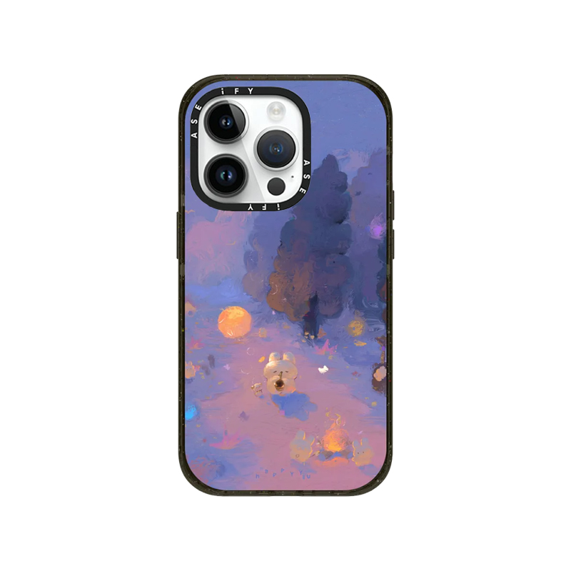 韩国代购CASETIF联名旋律小兔宁静的夜晚适用苹果16promax手机壳iphone15新款14plus保护套13pro情侣12可爱11
