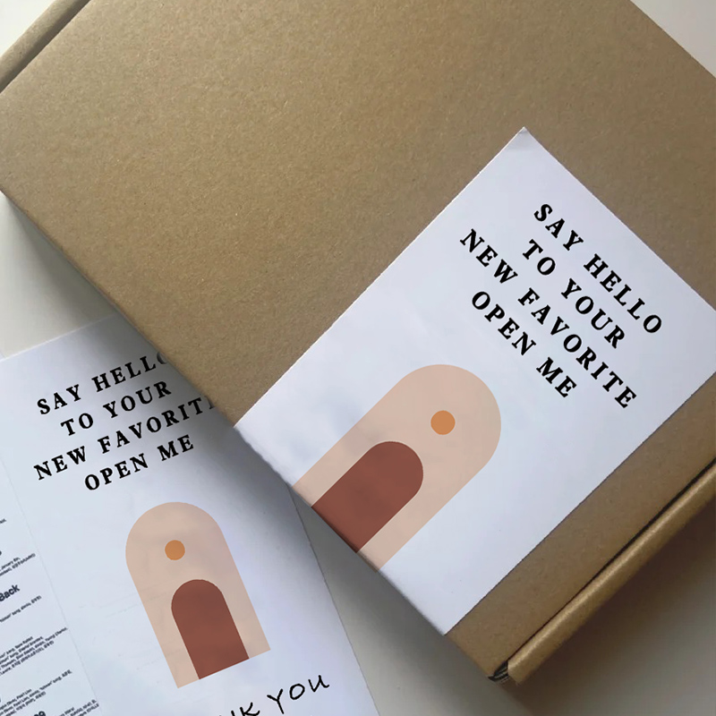 飞机盒封口贴纸定制◆免费设计◆