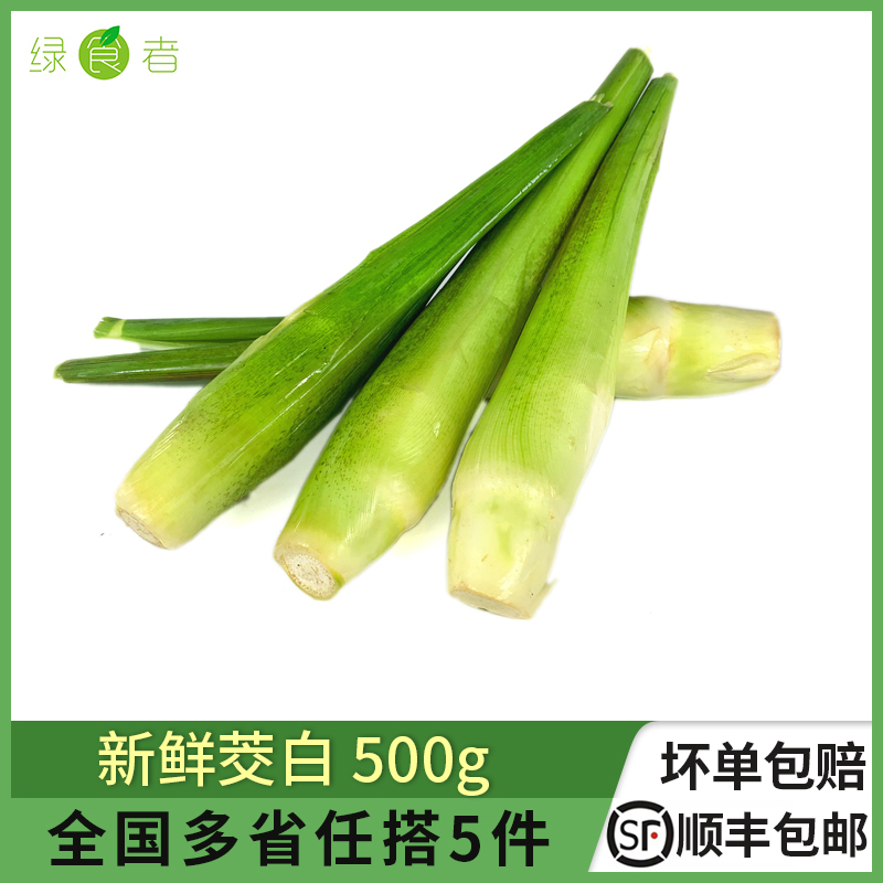 新鲜茭白500g 时令农家蔬菜茭瓜茭笋高笋炒菜烹饪食材 满5件包邮