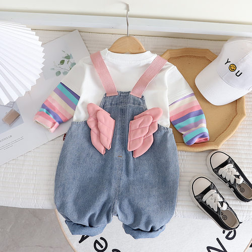 1到4岁女宝衣服洋气分体套装春秋