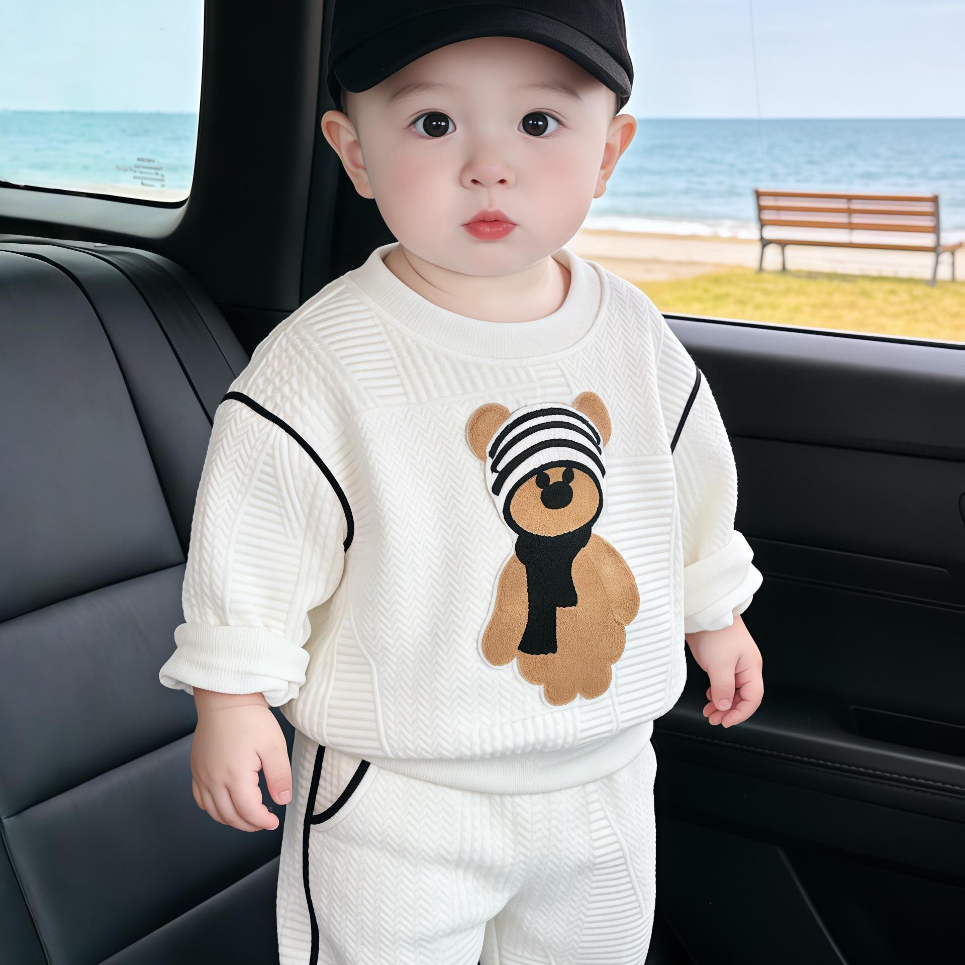 男童装春装套装男孩衣服运动宝宝分体两件套秋1一岁半2岁多3到4女