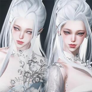 发2 潮光 翻新版 帆布于 自带御姐大胸体型 逆水寒手游捏脸女通用