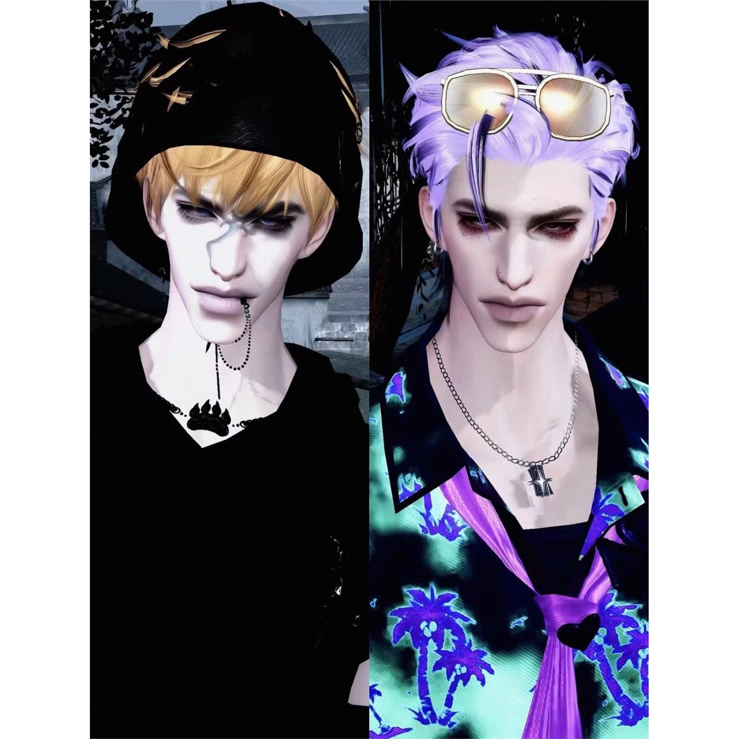 2款 花渡 鲨欲syu.捏脸 162号 逆水寒手游捏脸男通用