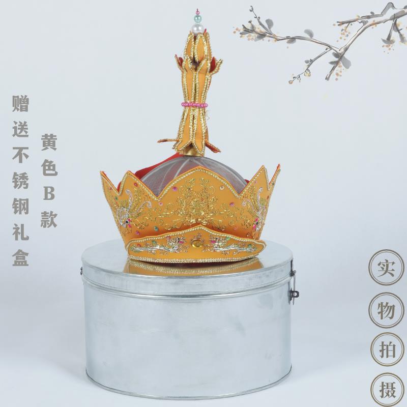 特价僧帽手工刺绣龙毗卢帽法事用品五佛帽 配五佛冠