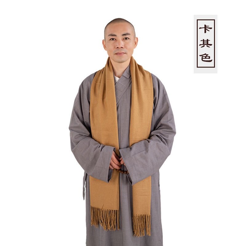 特价居士毛绒围巾秋冬季保暖佛系出家僧人围脖和尚围领男女款僧服