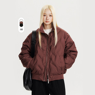 宽松加厚保暖棉衣潮 新款 CATTEE美式 复古纯色翻领棉服外套男女冬季