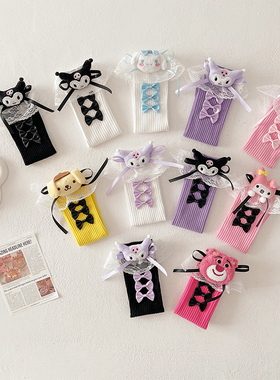 袜套女秋冬季可爱卡通动物玩偶针织保暖花边堆堆袜女宝宝腿套潮袜