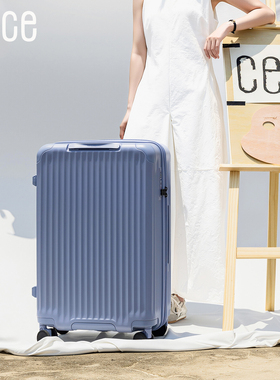 CECE可扩展大容量行李箱女拉杆登机旅行密码箱双层防爆拉链万向轮
