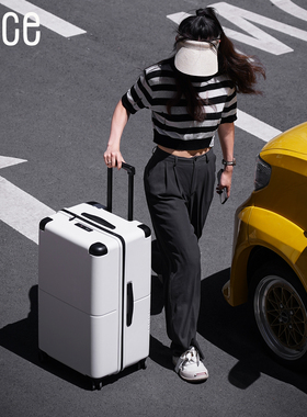 CECE超大容量耐磨加厚结实行李箱女皮箱YKK拉链旅行箱男拉杆皮箱