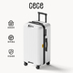 cece全新多功能PC白色行李箱万向轮密码 旅行箱大容量拉杆箱男女