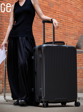 CECE可扩展大容量行李箱女拉杆登机旅行密码箱双层防爆拉链万向轮