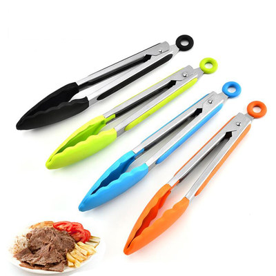 Silicone Food Tong Stainless Steel Kitchen Tongs Silicone No