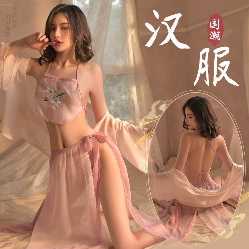 情趣汉服睡衣性感古装宫廷肚兜式器情内衣情感趣味诱惑制服睡裙女