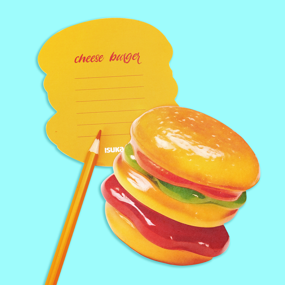 3D汉堡可爱创意生日贺卡明信片