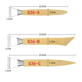 带齿竹制刮刀精雕油泥泥雕刮刀雕塑工具修坯刀雕刻竹制工具泥塑刀