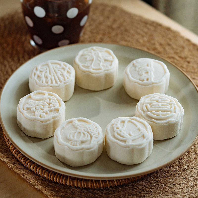 楼师傅婺式米皮月饼五仁芝麻南宋雪月糕点古法手工制作下午茶点心