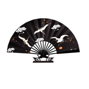 扇子古风学生夏季新中式中国风绢布折扇空白扇汉服广告扇来图定制