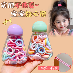 拇指发圈儿童女糖果色罐装头绳小宝宝发饰扎发皮筋高弹耐用不伤发