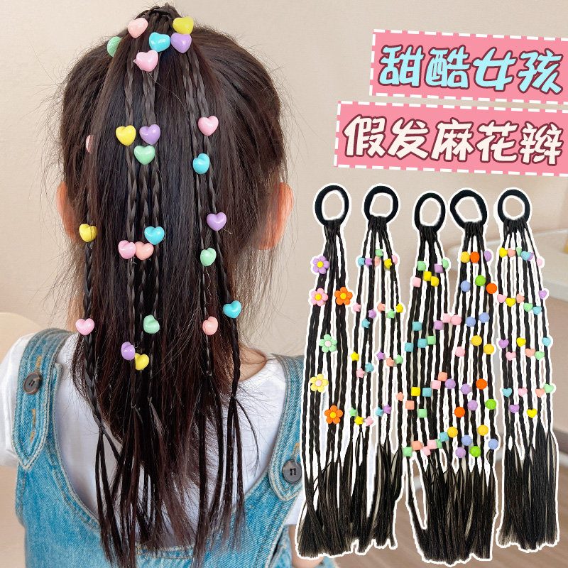 儿童假发彩色辫子街舞脏辫