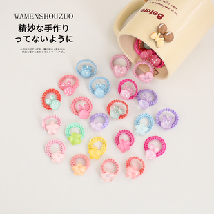 宝宝发圈婴幼儿不伤发儿童螺纹拇指糖果色皮筋女童头绳发绳发饰