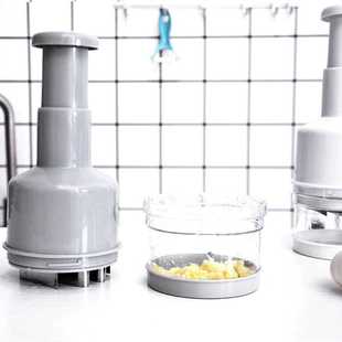 新款直销不锈钢手压式切菜器拍拍刀 厨房多功能姜蒜切碎器切洋葱