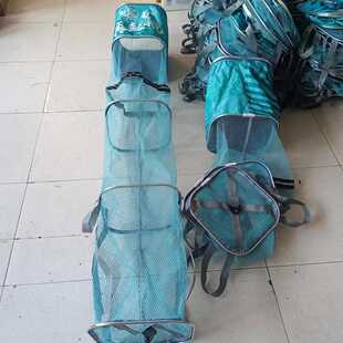 新款直销竞技鱼护 野钓鱼护 防挂速干涂胶鱼护网布铝合金万向鱼护