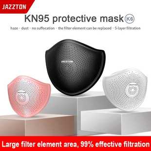 新款直销JAZZTON防尘口罩KN95Protective mask K6硅胶口罩XL可换