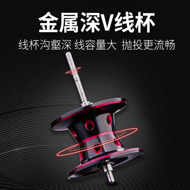 新款直销路亚水滴轮全金属打黑专用路亚轮远投防炸线马口微物不炸