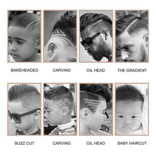 新款直销跨境数显专业电动理发器发廊专用剃光头电推子复古青铜雕