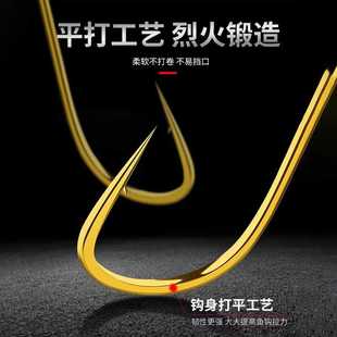 新款直销子线双钩盒装手工绑好成品全套有倒刺金袖黑袖鱼钩渔具配