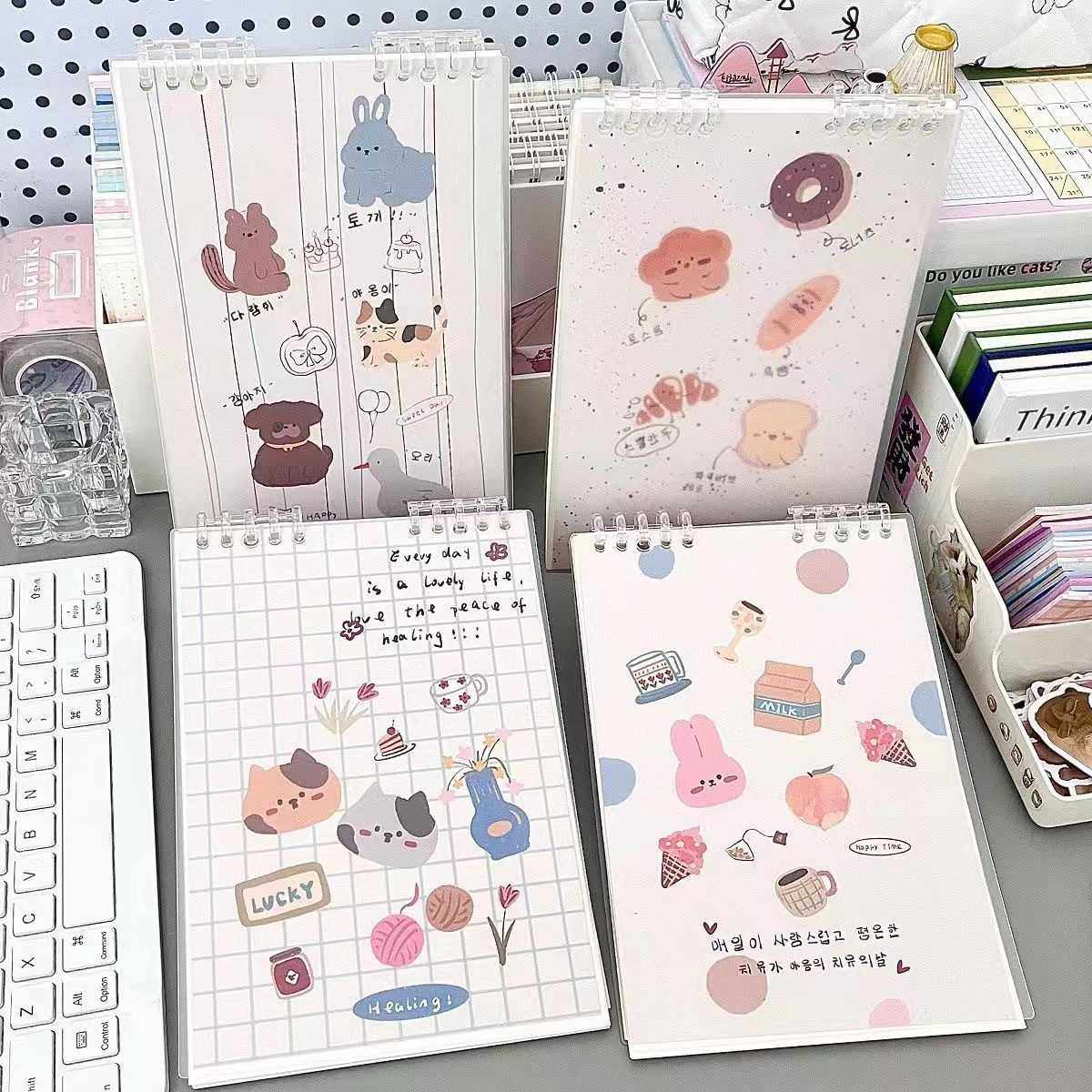 新款直销新款可爱动物A5上翻活页本可拆卸不硌手高颜值学生加厚笔,文具电教/文化用品/商务用品,手帐/日程本/计划本,淘宝优惠券,粉丝福利购,淘宝优惠卷