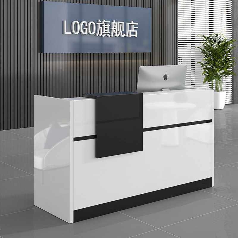 新款直销现货公司前台接待台简约现代白色烤漆办公桌吧台美容院柜,商业/办公家具,前台/柜台,淘宝优惠券,粉丝福利购,淘宝优惠卷