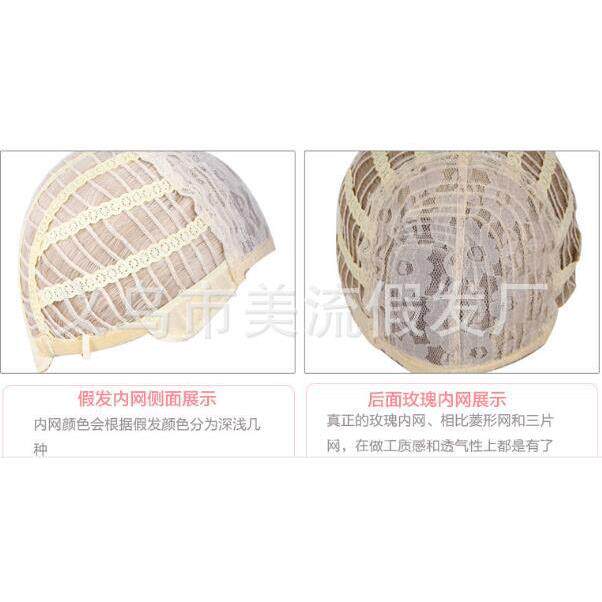 新款直销假发欧美女士染色中分长发气质金色长卷发大波浪化纤头套