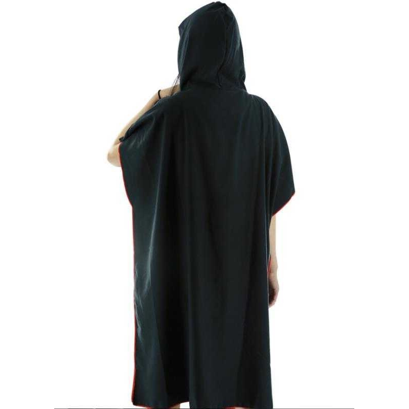 新款直销HOTMANGO速干斗篷浴巾潜水保暖外套沙滩换衣浴袍游泳温泉