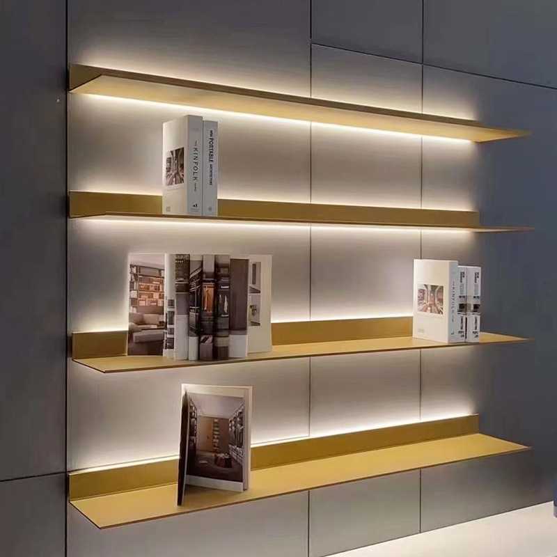 新款直销L型置物架 铝合金发光置物板简易铝合金发光层板8