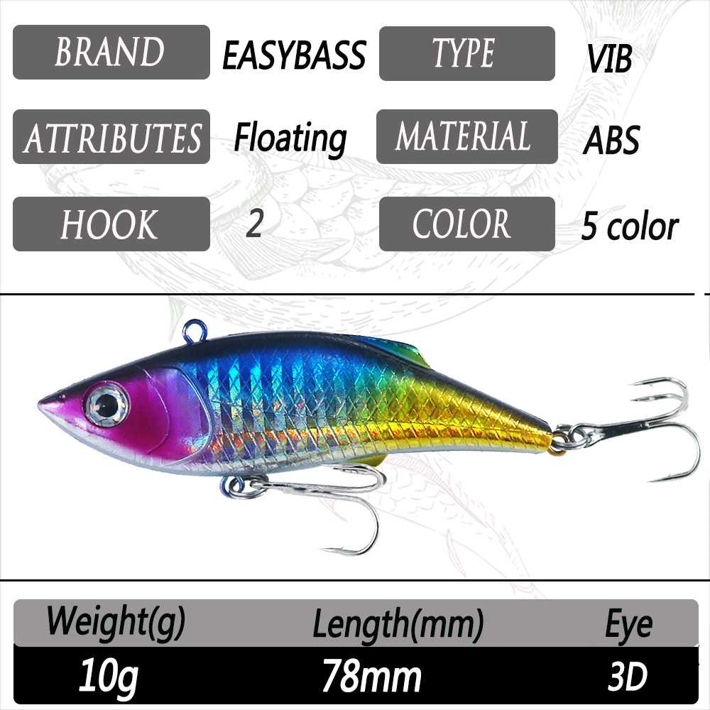 新款直销镭射VIB硬铒10g 7.8cm浮水路亚淡水仿生饵鲈鲶鱼垂钓假饵