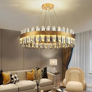 新款 直销轻奢简约现代客厅吊灯创意圆环酒店大堂北欧餐厅卧室房间