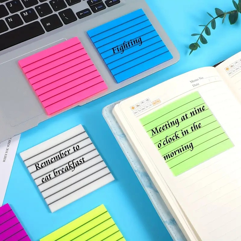 新款直销透明便利贴PET便签多色有粘性索引贴小卡祝福彩色荧光贴i