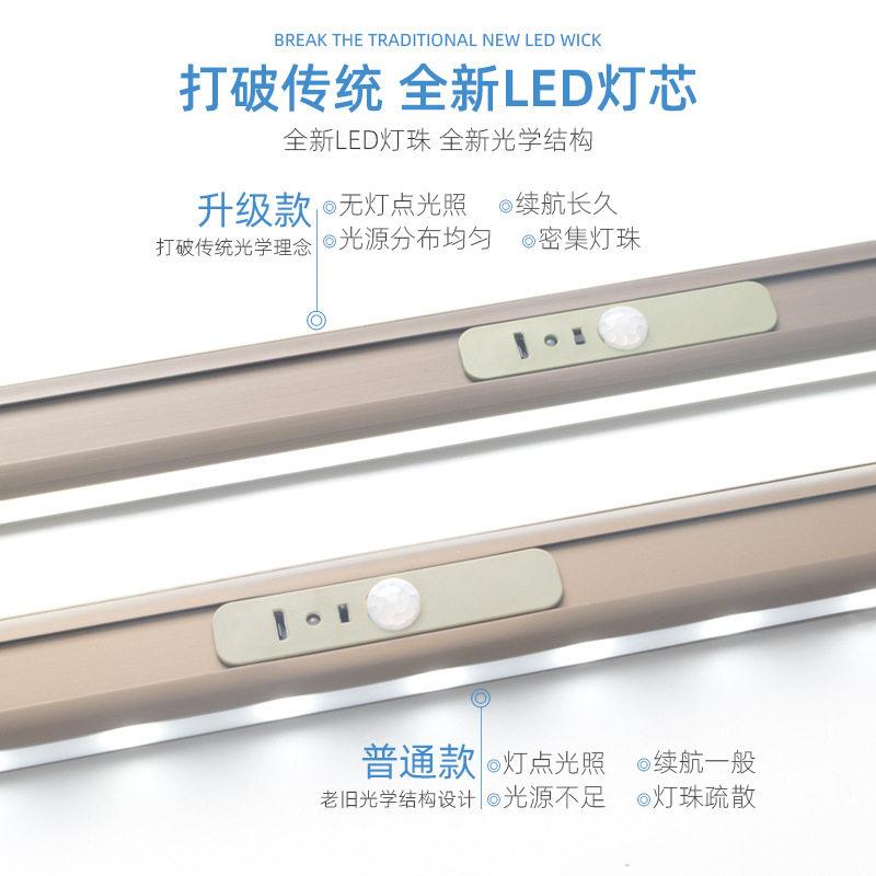 新款直销衣柜内挂衣杆带灯LED人体智能感应衣通杆横杆法兰固定衣