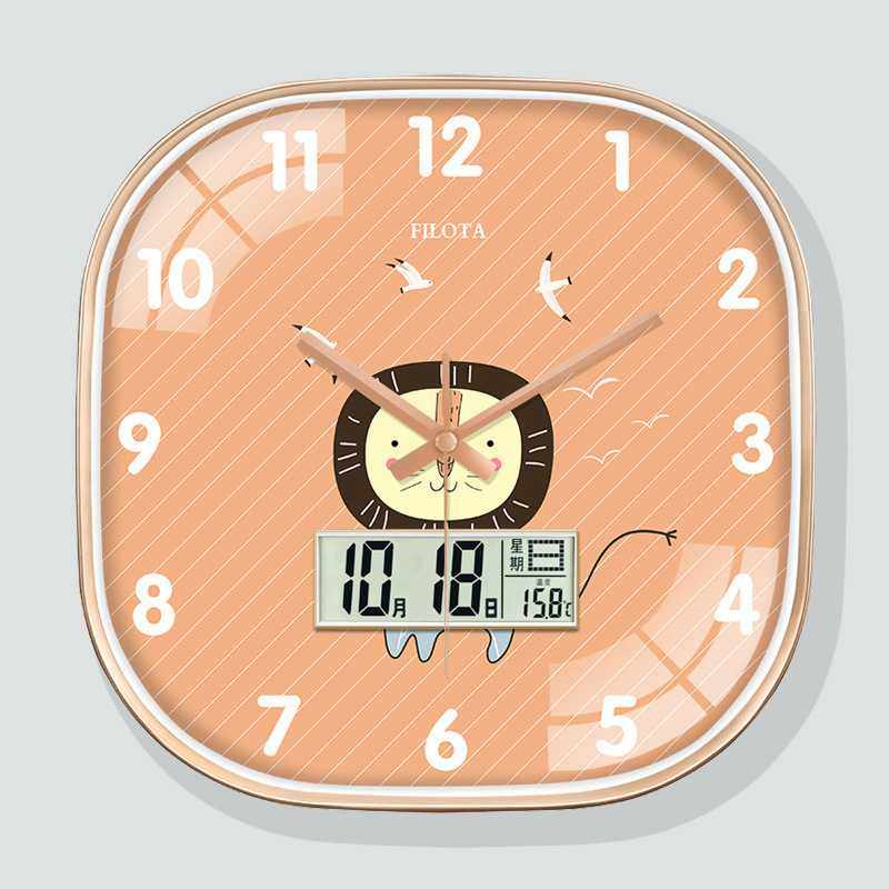 新款直销【12英寸30CM】卡通可爱挂钟个性简约家用客厅钟表卧室墙,居家日用,定时器/计时器,淘宝优惠券,粉丝福利购,淘宝优惠卷