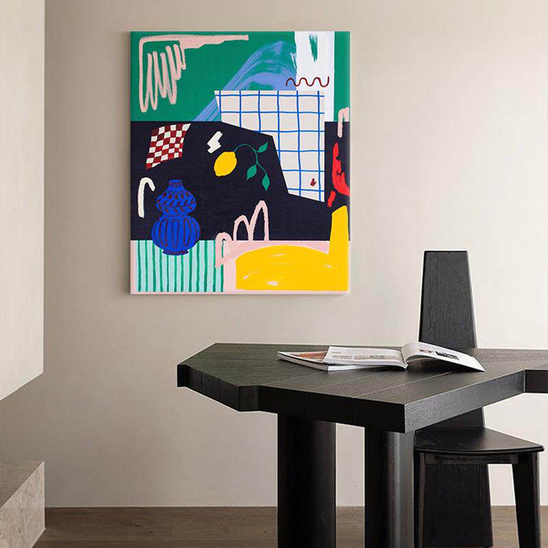 新款直销波普风艺术抽象客厅玄关手绘油画餐厅卧室装饰画现代简约