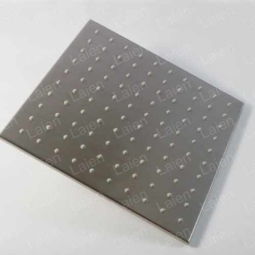 新款直销LED发光花洒喷头12寸方形不锈钢拉丝淋浴喷头温度变色花