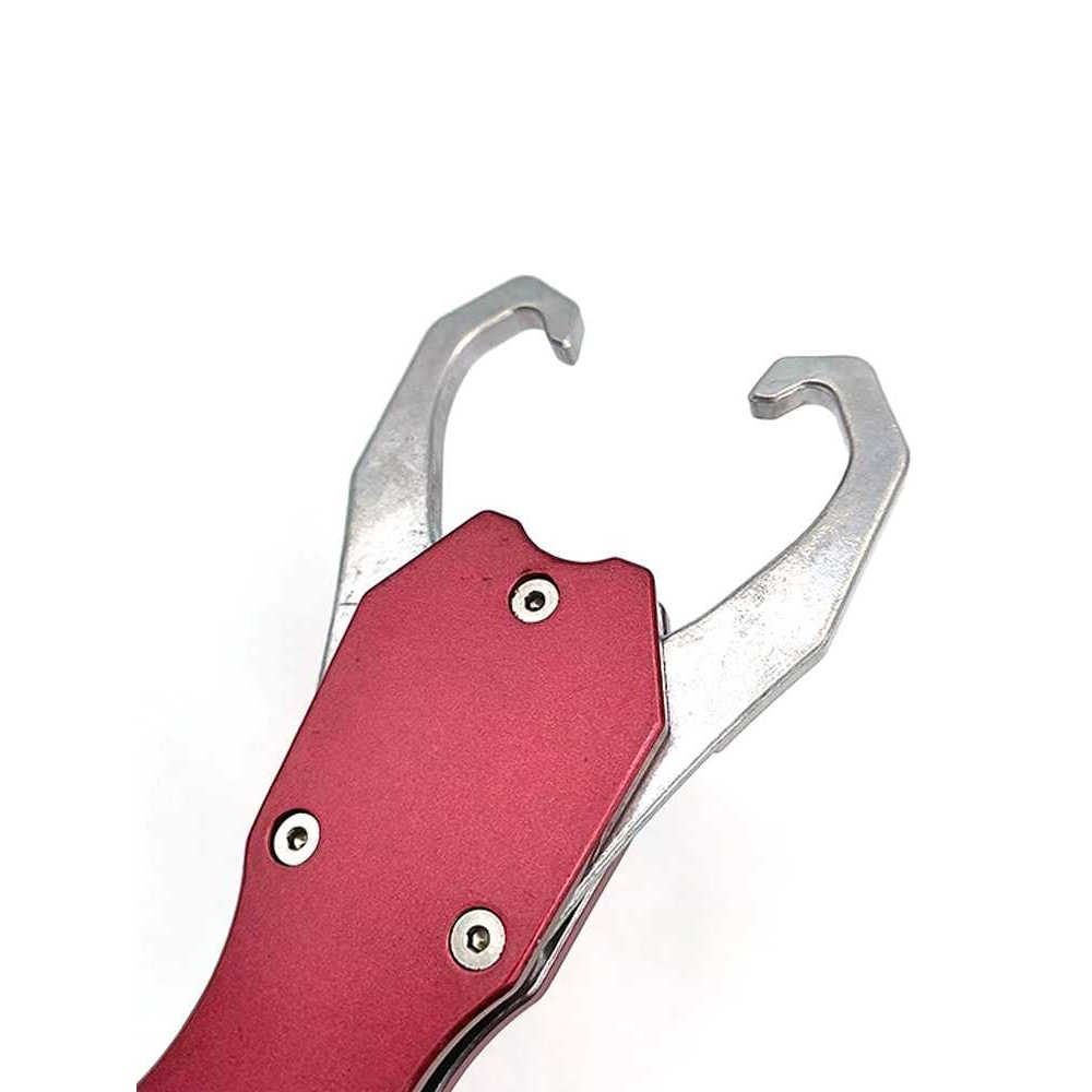 新款直销EVA把带称控鱼器 大物路亚钳 双开口钓鱼夹鱼钳 铝合金带